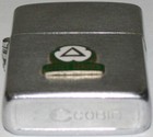 Vintage Cigarette Lighter Cities Service Gas Oil Enamel Inlay Logo Marked Cobid