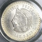 1948 Pcgs Ms 66 Mexico 5 Pesos Ogh Cuauht  moc Aztec Emperor Coin  24040904c 