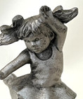 Hudson Fine Pewter Vintage Ballerina Girl Figurine  Dated 1981  Number 2338 Usa