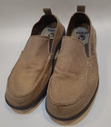 Mens Crocs Walu Loafers Shoes Sz 11 M Used Beige Canvas 11270 Casual Comfort