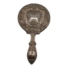 Vintage Antique Silver Plated Ornate Vanity Hand Mirror