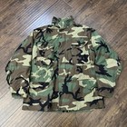 Us Army Men   s Large Camo Field Coat Jacket Cold Weather Woodland Camouflage