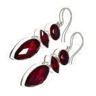 Mozambique Garnet Gemstone 925 Sterling Silver Handmade Jewelry Earrings 2 10 