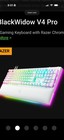 Razer Blackwidow V4 Pro Mechanical Gaming Keyboard With Razer Chroma    Rgb White