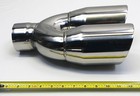 Exhaust Tip 3 00  Inlet Dual 4 00  X 12 00 Long Round Double Wall Stainless Wesd