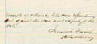 1861 Handwritten Court Doc Signed Vermont State Attorney Jeremiah French Theft
