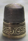  489 Flowers   S Scrolls Sterling Silver Thimble - Simons Bros Co  size 9 