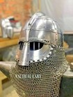 Medieval Viking Chainmail Vendel Helmet Knight Larp Armor Helmet Halloween Gift