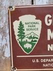 Vintage Great Smoky Mountains Porcelain Sign Rare Old National Park Service Camp