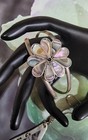 Vintage Mexican Alpaca  925 Abalone Jewelry Set Bracelet Earrings Pendant  chain