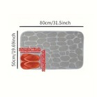 Black grey Memory Foam Bathroom Rug Set  2-pack Cobblestone Embossed Bath Mats