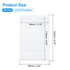 45 Pcs Self Adhesive Index Card Pockets With Top Open  3 5  X 5 1  Label Holder