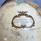 Vtg Replogle 9 In Globe World Classic Series Hardwood Base Raised Made In Usa