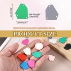 50 Pcs Sew On Acrylic Irregular Mirror Piece  Dark Green 25x20mm