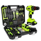 Home Tool Set With Brushless Drill  20v 119pcs Cordless Drill Tool Box With 