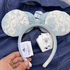 Authentic Shanghai Disney Minnie Mouse Ear Cinderella Blue Headband 2024 New