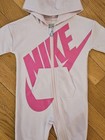 New Nike Baby Girl Long-sleeve Jumpsuit Bodysuit Outfit  Pink  6m 