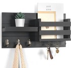 Mail Organizer For Wall Mount     Key Holder With Shelf Includes Letter Holder    