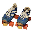 Vintage Pro Model Roller Skates Tennis Shoes Style Size 7 5 Blue Usa 
