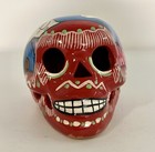 Mexican Skull Set Day Of The Dead Sugar Skull Folk Art Mexico Vintage Painted
