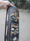 African Tribal Wood Mask - Hand Carved Wall Decor - Bird   Face Design