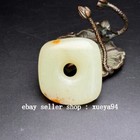 4cm Old Chinese Dynasty Natural Hetian Jade Carve Yubi Yu Bi Amulet Pendant