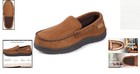Comfortable Men s Moccasin Slippers - Indoor outdoor  Fleece Lined  Bow Detail