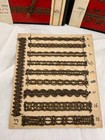 Antique French Passementerie Trim Sample Book Lyon France Metal Braid