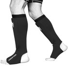 Meister Elastic Cloth Shin   Instep Guards - Bk Muay Thai Mma Taekwondo Leg Pads