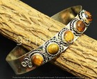 Sale   Tiger Eye Gemstone Cuff Bangles Wholsaale Lot 925 Sterling Silver Plated