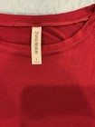 Zenana Premium Women s Red Solid Round Neck Long Sleeve Ruffle Tunic Blouse L