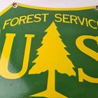 Vintage Forest Service Sign - Agricultural National Park Porcelain Gasoline Sign