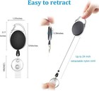 7 Packs Retractable Badge Holder Carabiner Badge Reel Multicolor Retractable Key