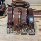 Men   s Full Grain Buffalo Leather Belt     Handmade Usa  Casual Work  1 5    Wide