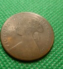 1861  Canadian  Nova Scotia Queen Victoria Large Cent   Canada F14