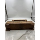 Antique Wood Shaving Mirror Tabletop Vanity Tilting Dresser Mirror 2 Drawers