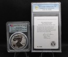 2019-s Silver Eagle Enhanced Reverse Proof Pcgs Pr70 Fdoi Slabbed Coa  01692