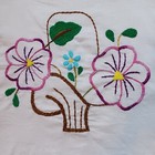 Hand Embroidered Dinner Napkin Set Of 2  Mexican Tortilla Servilleta Bordado