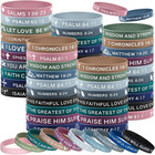 60 Pcs Silicone Bible Verse Bracelets - Inspirational Christian Wristbands