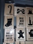 1999 Stampin Up Christmas Rubber Stamp Set Of 30