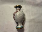 Vintage Miniature Chinese Cloisonn   Enamel Vase 4  Tall Floral Design