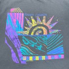 Vintage 90s Banff Canada Resort Town Abstract Art Sun Souvenir T-shirt - Small