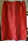 Vintage 1980 s Guido Gabrielli Buenos Aires Red Leather Jacket And Skirt  S  12