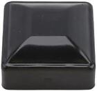 2  Square Powder-coated Black Galvanized Steel Dome Caps  pack Of 10 