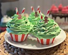Dezicakes Fake Cupcakes   Cake  Artificial Food Green Christmas Cupcake Set Of 3