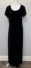 Nwt Vintage Karen Kane Large Black Velvet Side Slit Maxi Dress Evening Goth