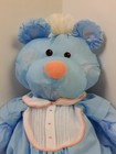 Vintage 1986 Fisher Price Puffalumps Blue Bear Cub In Blue Romper Outfit 8006
