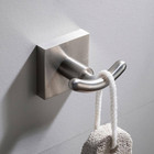 Ventus Bathroom Robe And Towel Double Hook In Brushed Nickel