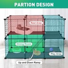 41-panel Modular Small Animal Enclosure   35 4x23 6x23 6 In   Two-tier Design