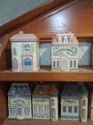 Lenox Spice Village Porcelain Spice Jar Set W  Wooden Wall Rack 22  X 17 